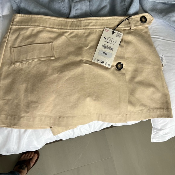 Zara Blue and Tan Button Down Shirt - Picture 2 of 3